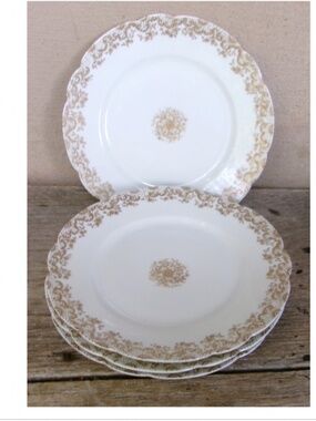 Theodore Haviland Limoges 8.5"  Porcelain Salad Plates  Set of 4  France